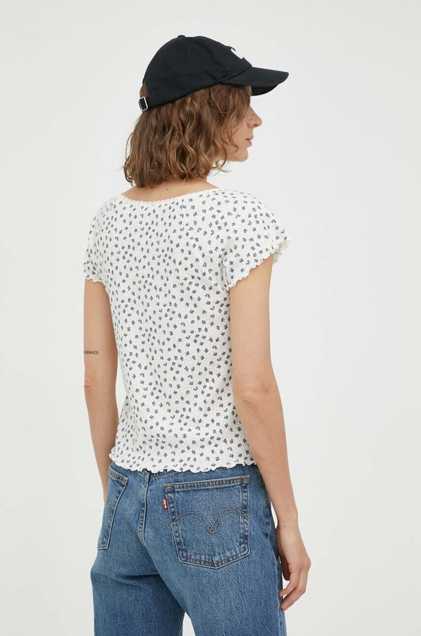 Levi's tricou din amestec de in culoarea bej - Pled.ro