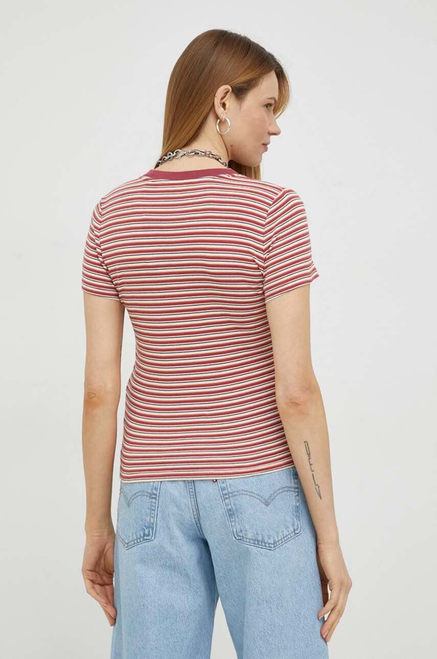 Levi's tricou din bumbac culoarea rosu - Pled.ro