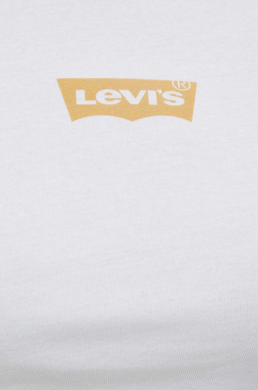 Levi's tricou din bumbac culoarea alb - Pled.ro