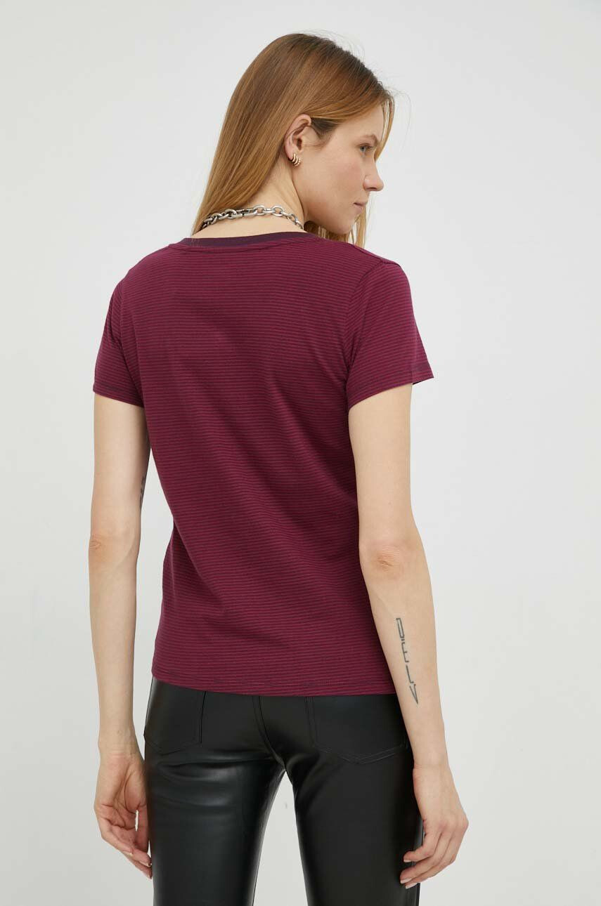 Levi's tricou din bumbac culoarea bordo - Pled.ro