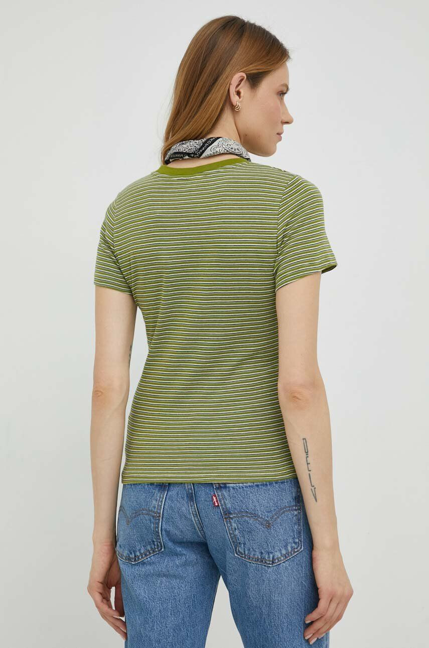 Levi's tricou din bumbac culoarea verde - Pled.ro