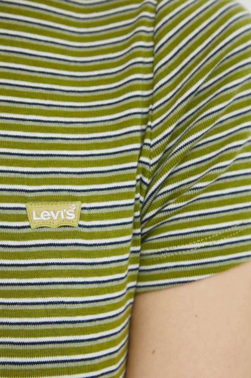 Levi's tricou din bumbac culoarea verde - Pled.ro