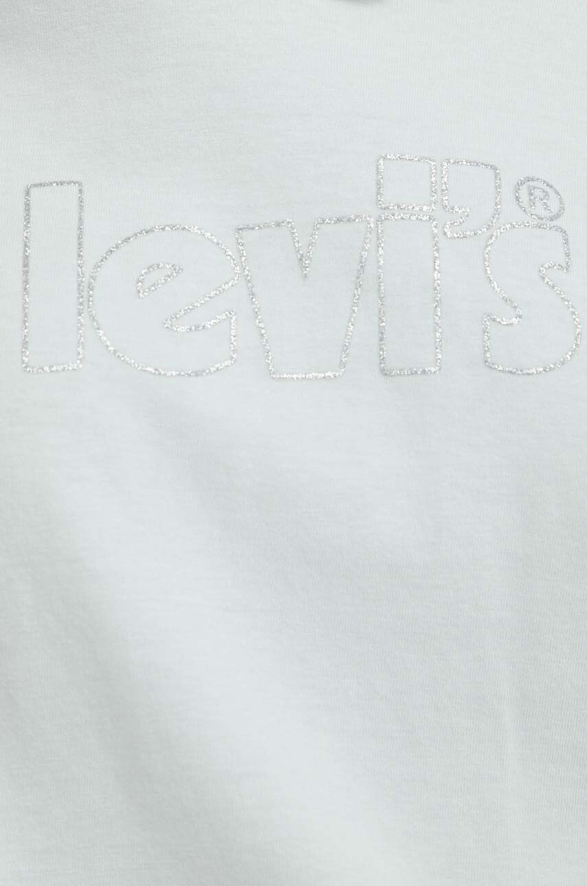 Levi's tricou din bumbac culoarea turcoaz - Pled.ro