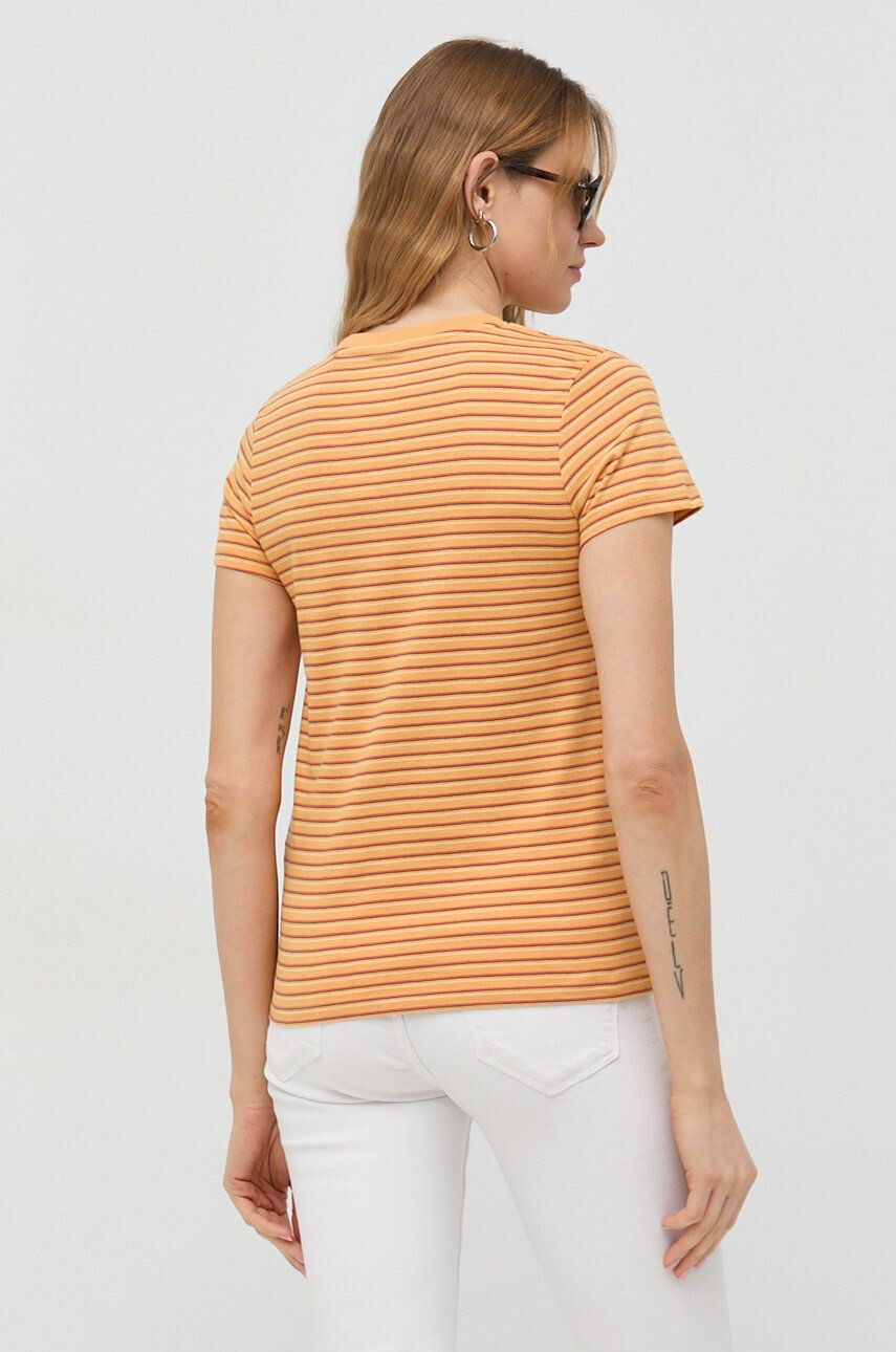 Levi's tricou din bumbac culoarea portocaliu - Pled.ro