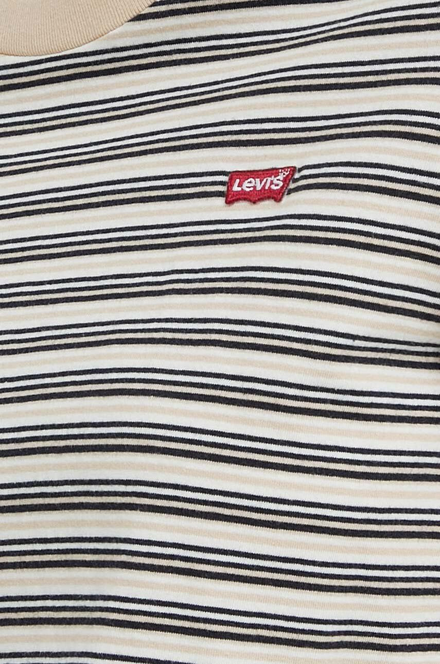 Levi's tricou din bumbac culoarea bej - Pled.ro