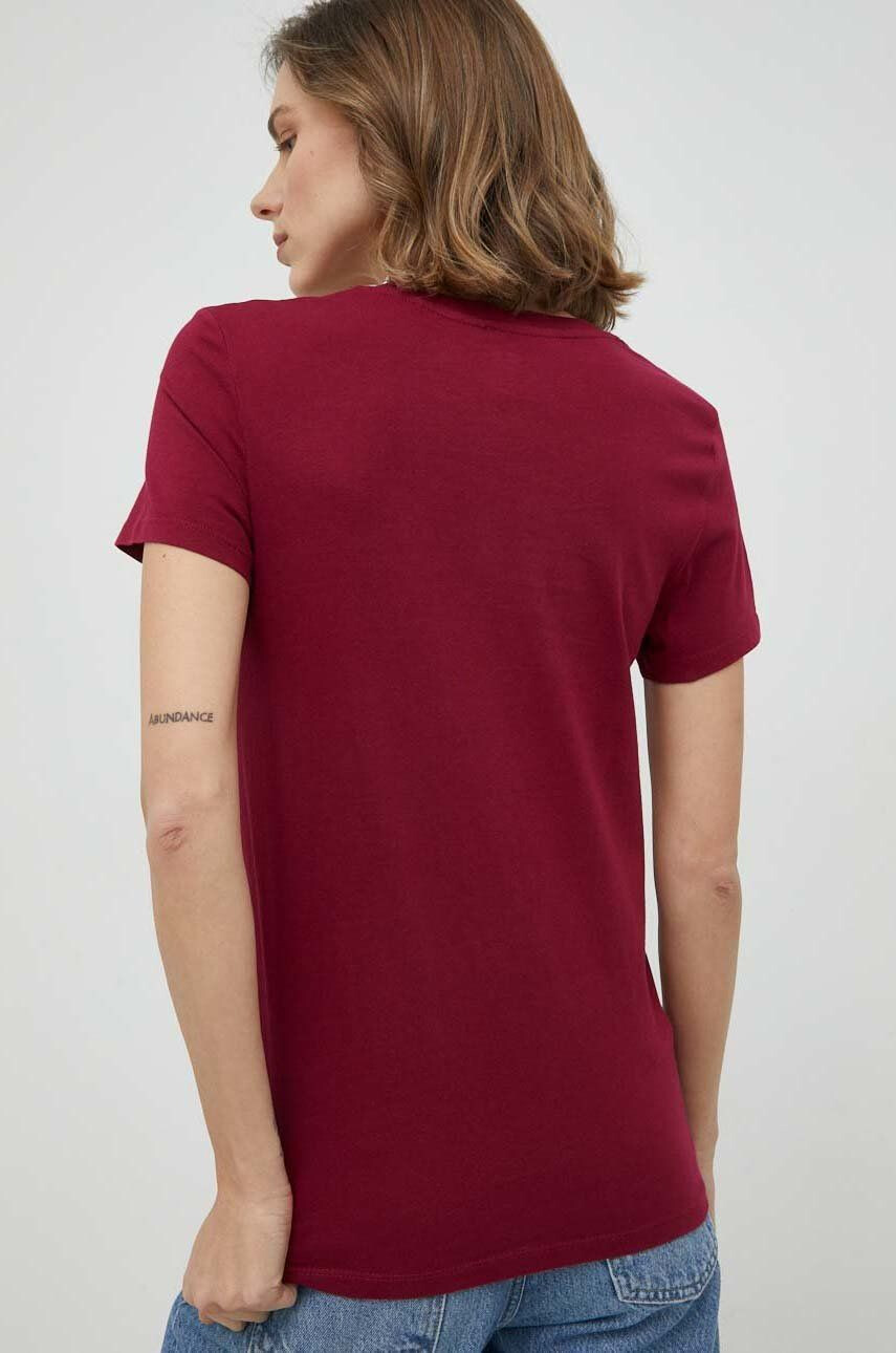 Levi's tricou din bumbac culoarea bordo - Pled.ro