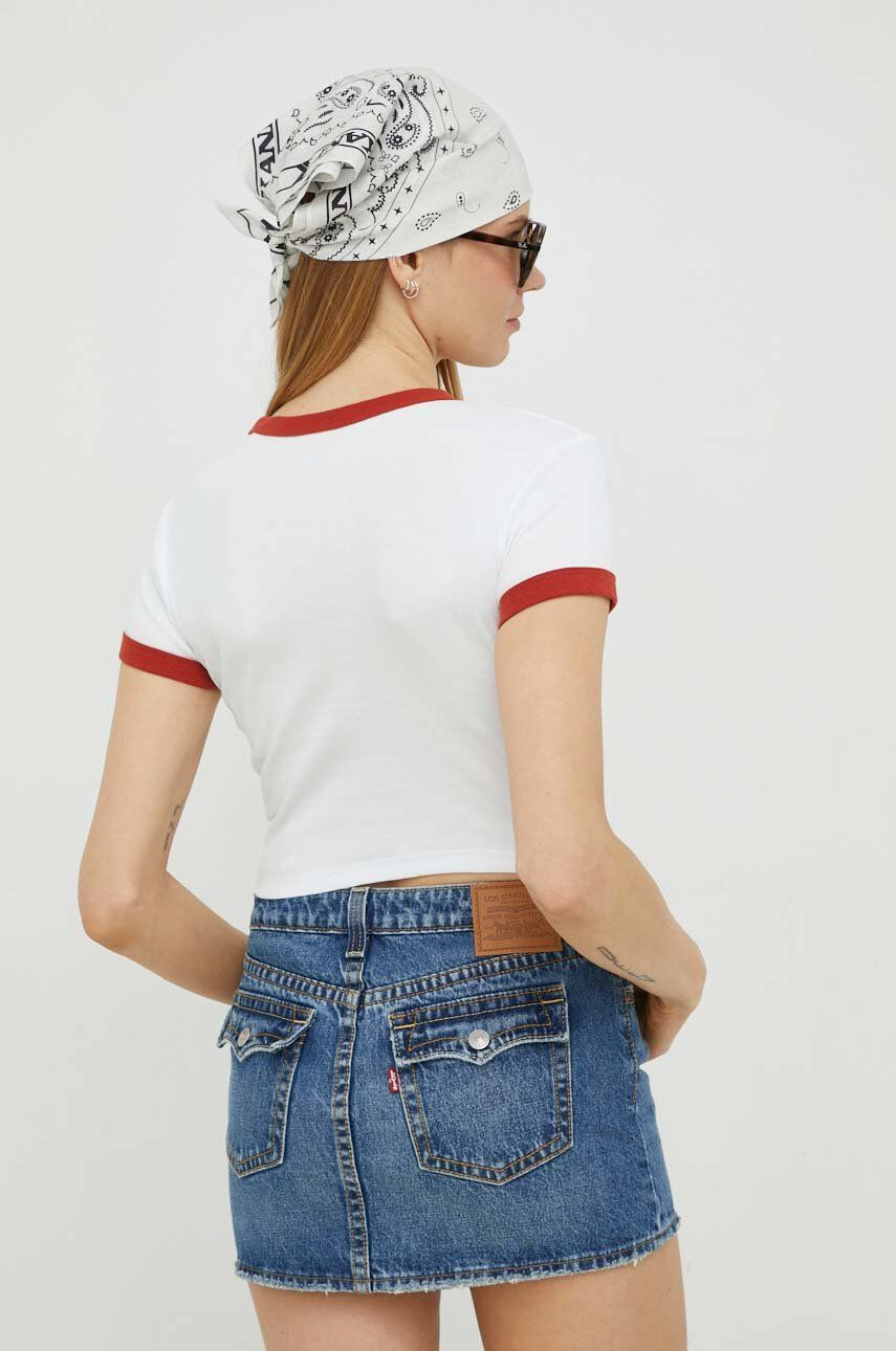 Levi's tricou din bumbac culoarea alb - Pled.ro