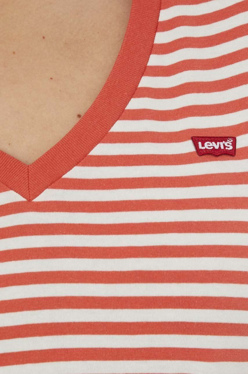 Levi's tricou din bumbac culoarea portocaliu - Pled.ro