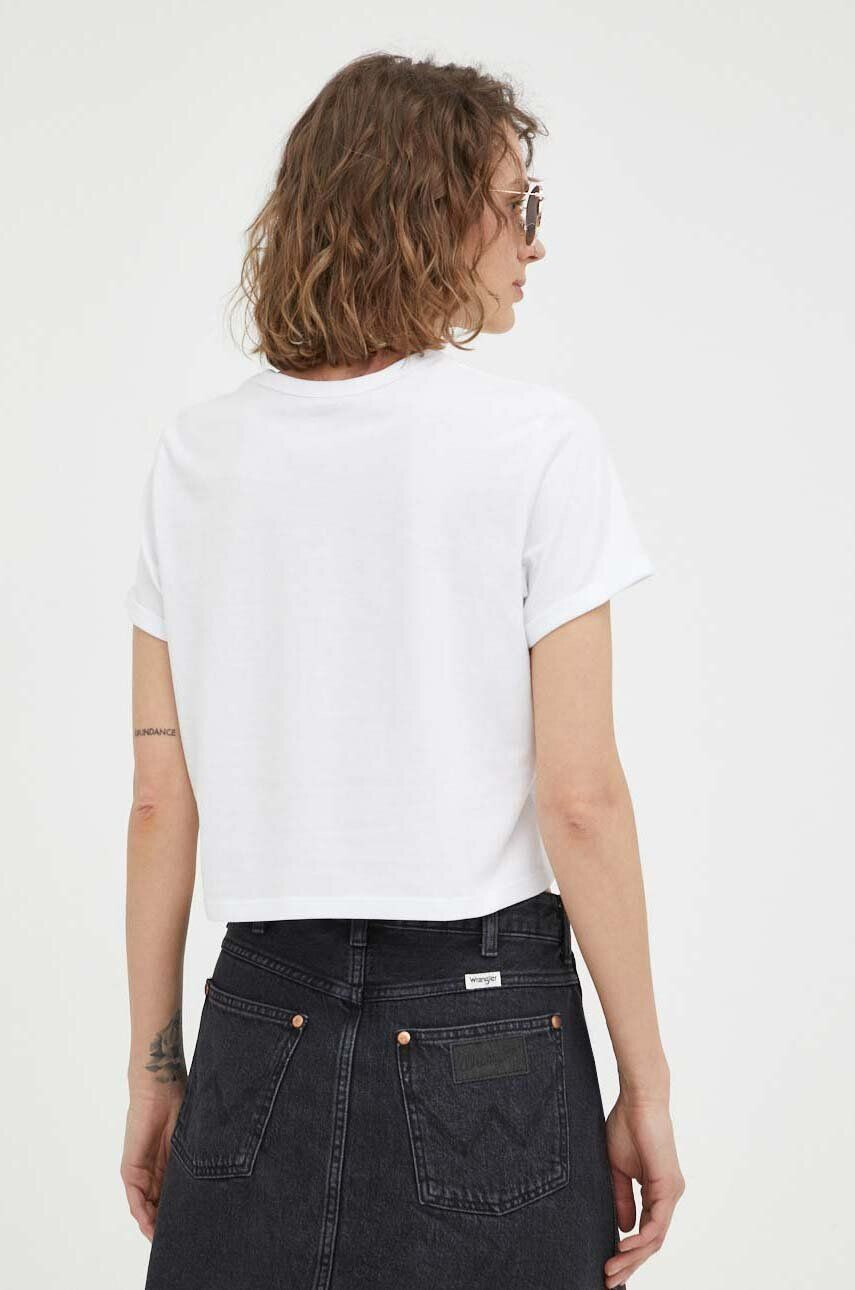 Levi's tricou din bumbac culoarea alb - Pled.ro