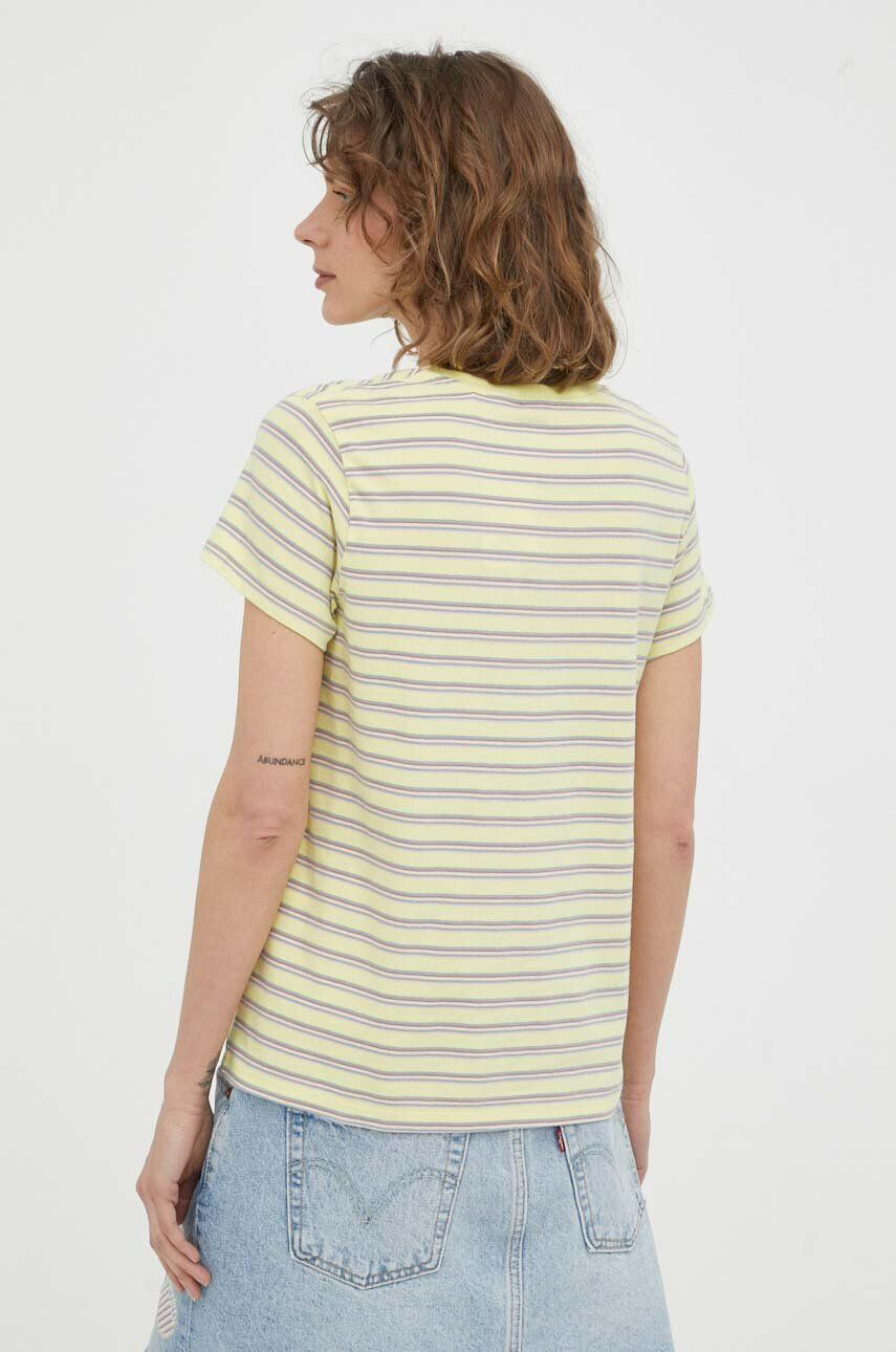 Levi's tricou din bumbac culoarea galben - Pled.ro