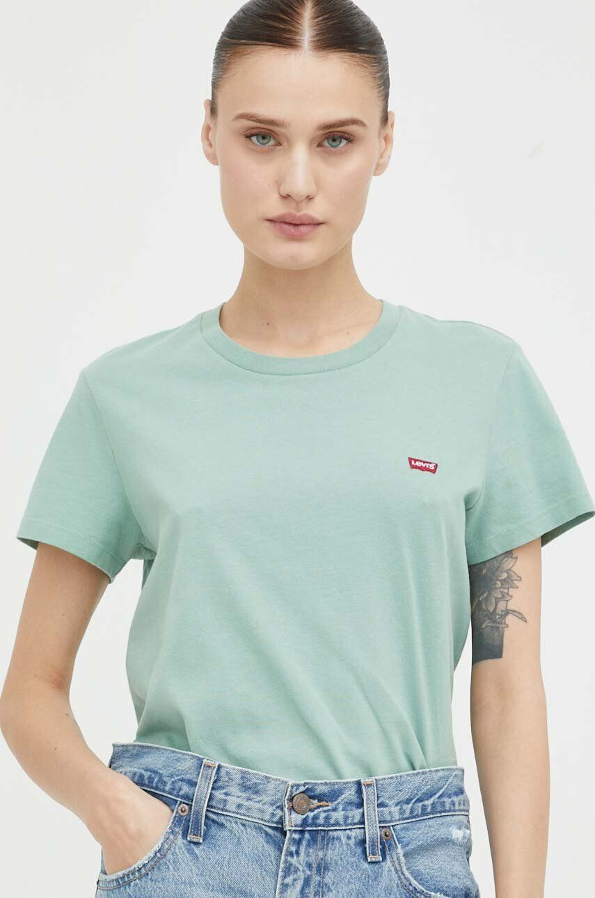 Levi's tricou din bumbac culoarea portocaliu - Pled.ro