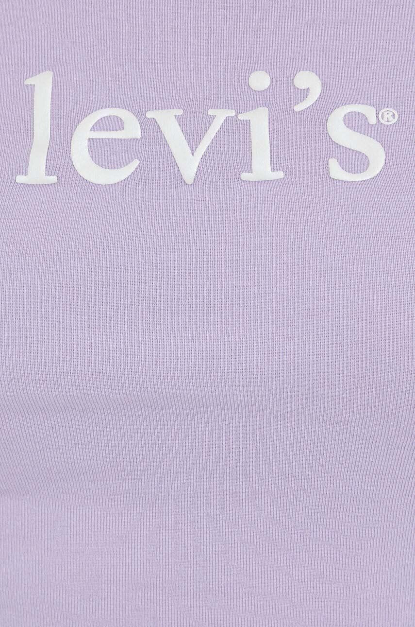 Levi's tricou din bumbac culoarea violet - Pled.ro