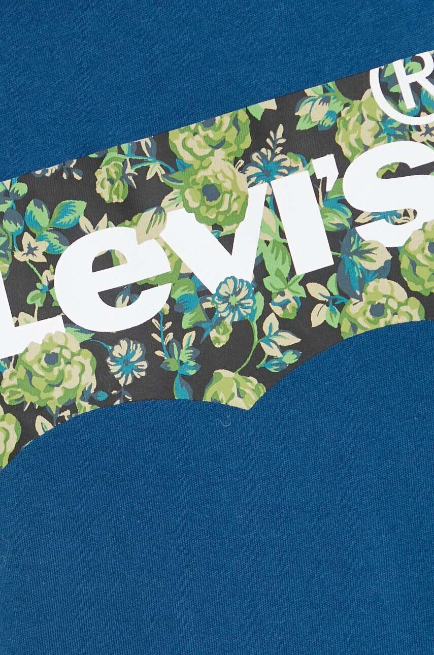 Levi's tricou din bumbac culoarea turcoaz - Pled.ro