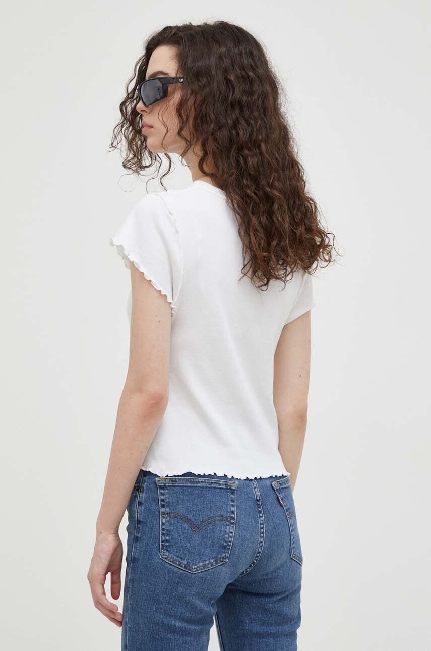 Levi's tricou din bumbac culoarea bej - Pled.ro