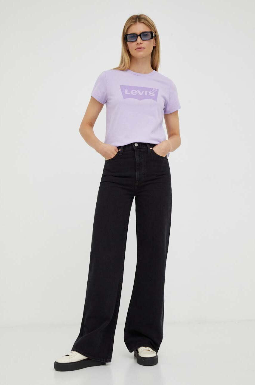 Levi's tricou din bumbac culoarea violet - Pled.ro