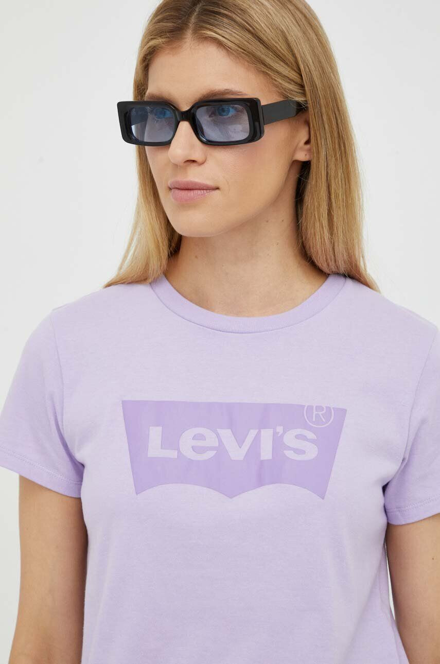 Levi's tricou din bumbac culoarea violet - Pled.ro