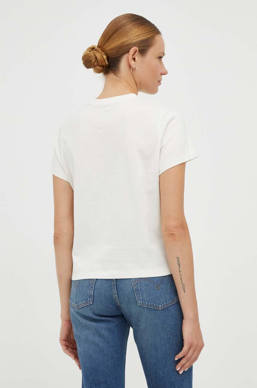 Levi's tricou din bumbac culoarea bej - Pled.ro