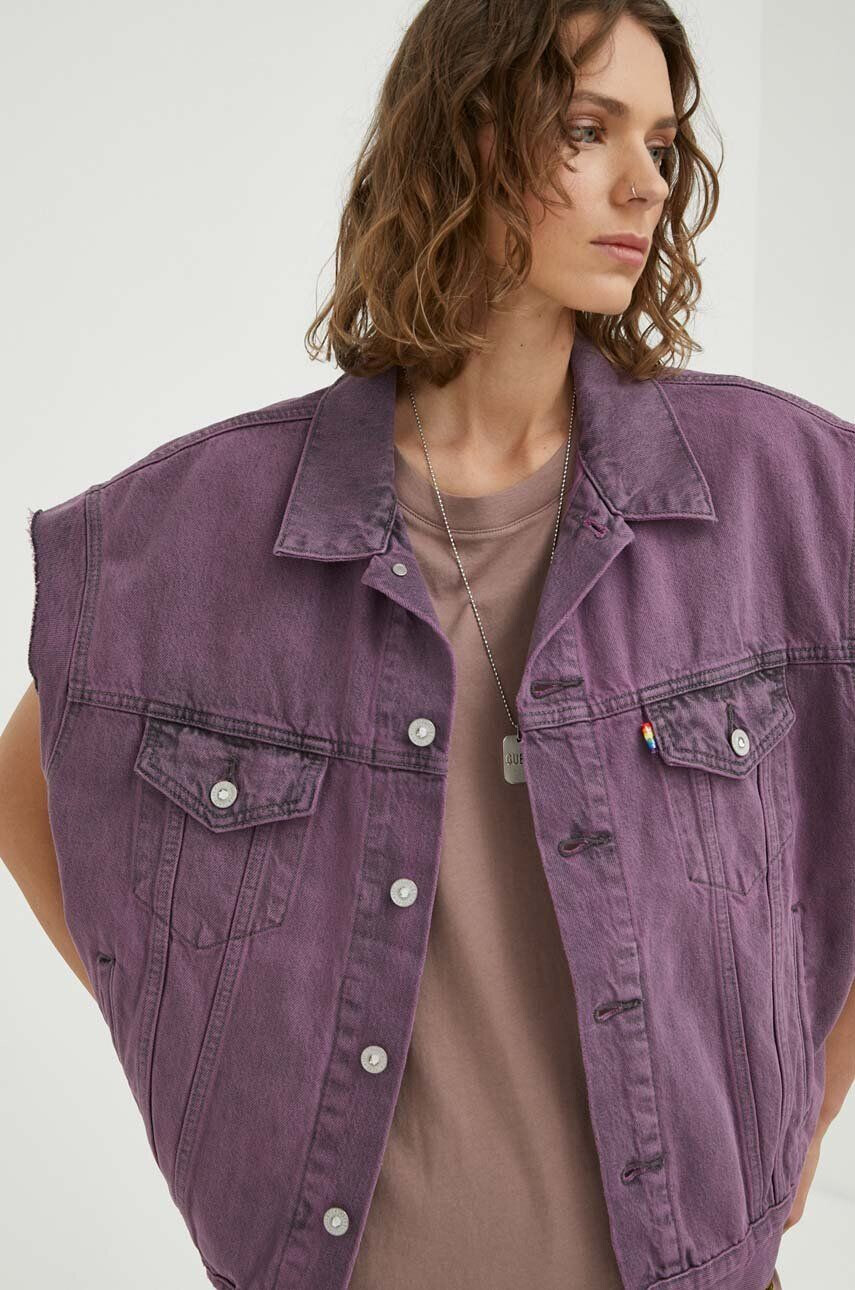 Levi's vesta de blugi barbati culoarea violet de tranzitie - Pled.ro