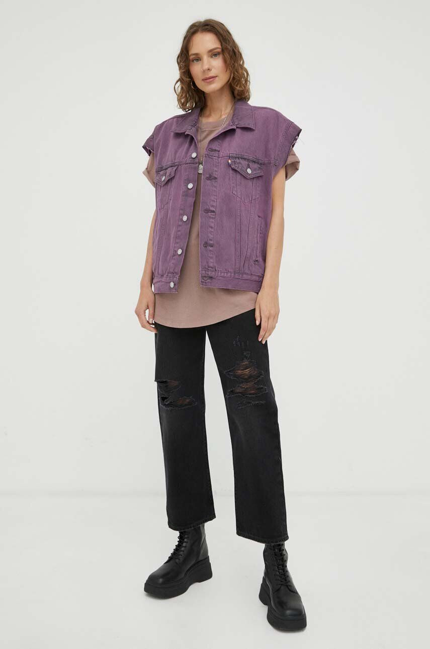 Levi's vesta de blugi barbati culoarea violet de tranzitie - Pled.ro