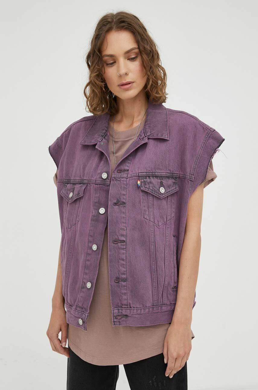 Levi's vesta de blugi barbati culoarea violet de tranzitie - Pled.ro