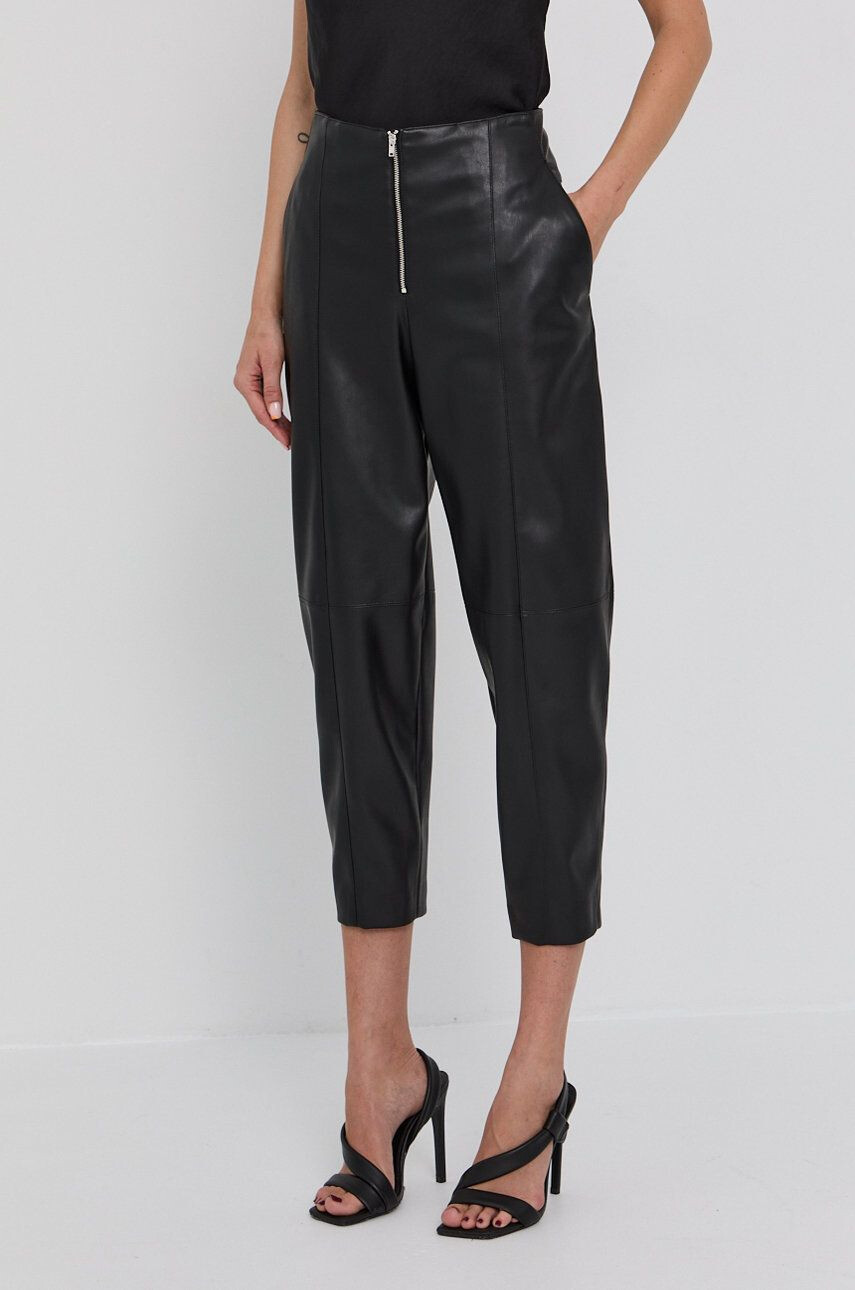 Liviana Conti pantaloni femei culoarea negru drept medium waist - Pled.ro