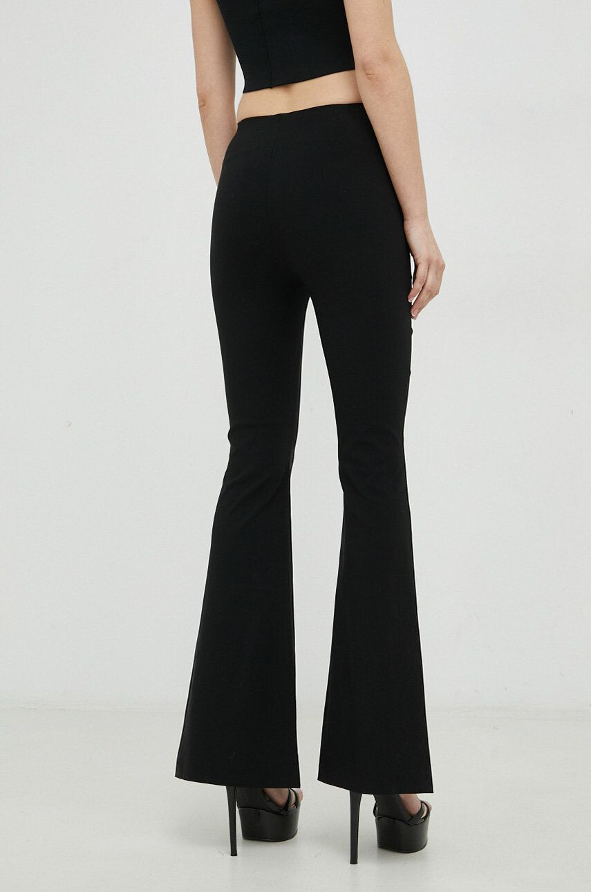 Liviana Conti pantaloni femei culoarea negru evazati high waist - Pled.ro