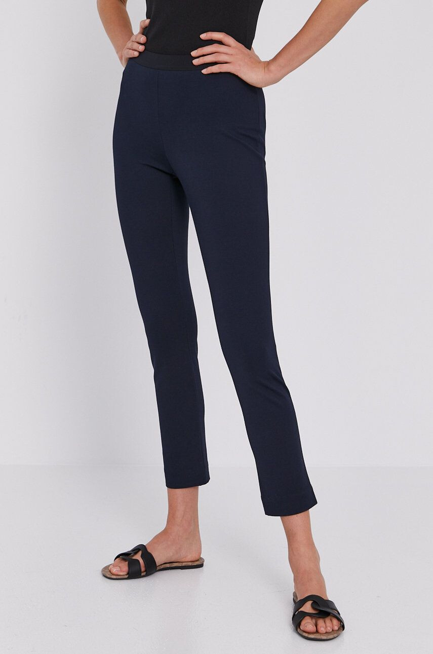 Liviana Conti Pantaloni femei culoarea albastru marin model drept medium waist - Pled.ro