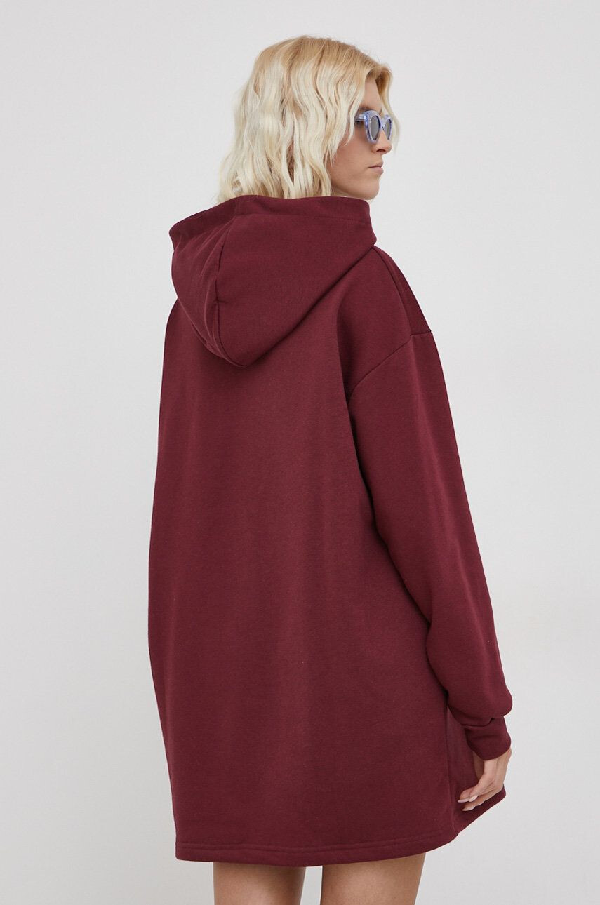 Local Heroes Rochie culoarea bordo mini oversize - Pled.ro