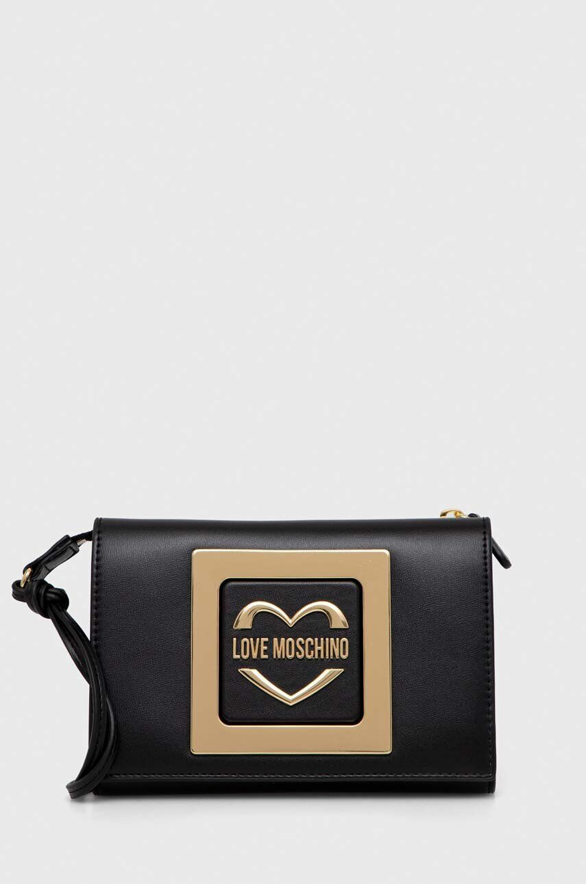 Love Moschino borseta culoarea negru - Pled.ro