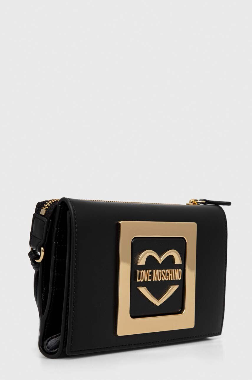 Love Moschino borseta culoarea negru - Pled.ro