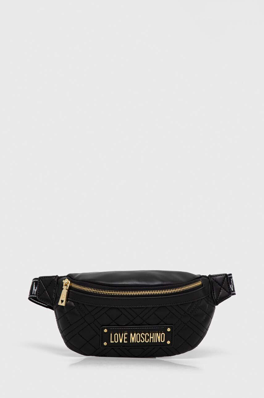 Love Moschino borseta culoarea negru - Pled.ro