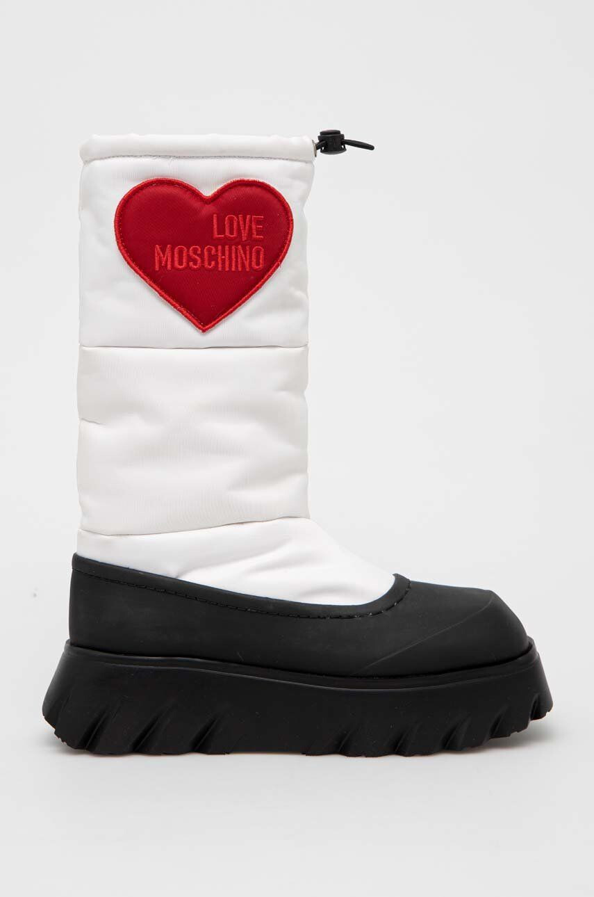 Love Moschino cizme de iarna culoarea alb - Pled.ro