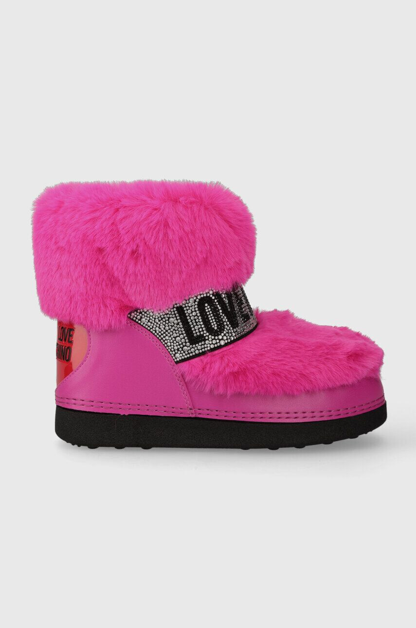 Love Moschino cizme de iarna SKIBOOT20 culoarea roz JA24202G0HJW0604 - Pled.ro