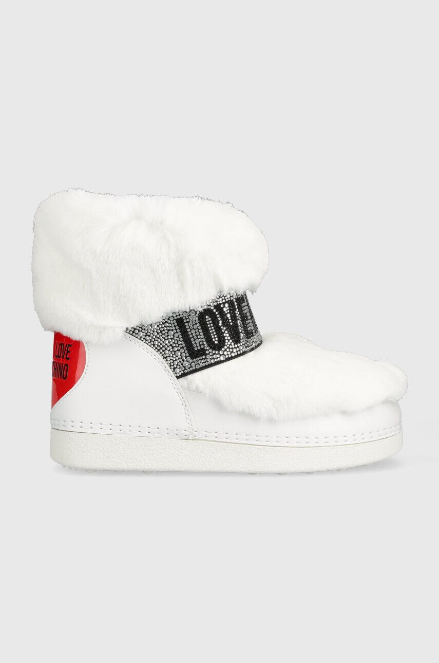 Love Moschino cizme de iarna SKIBOOT20 culoarea alb JA24202G0HJW0100 - Pled.ro