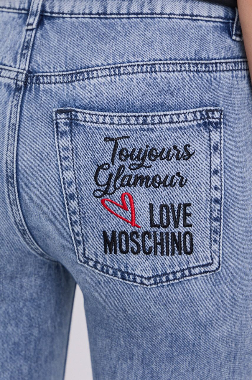 Love Moschino jeansi femei medium waist - Pled.ro