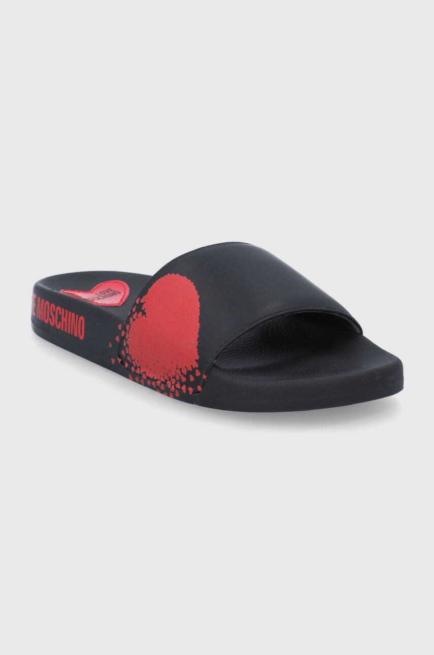 Love Moschino papuci femei culoarea roz - Pled.ro