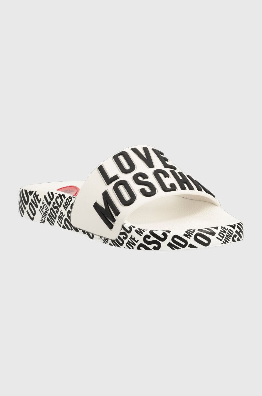 Love Moschino papuci femei culoarea alb JA28112G0GI17100 - Pled.ro