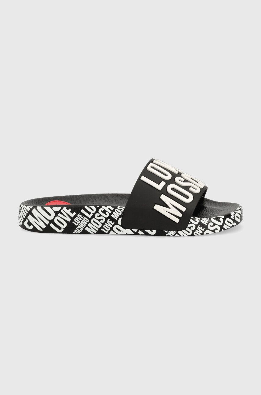 Love Moschino papuci femei culoarea negru JA28112G0GI17000 - Pled.ro