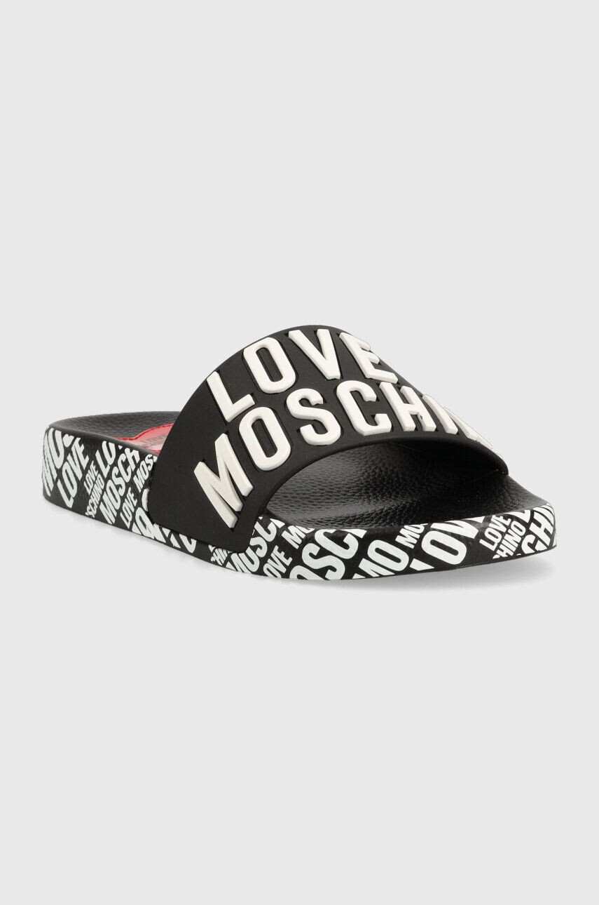 Love Moschino papuci femei culoarea negru JA28112G0GI17000 - Pled.ro