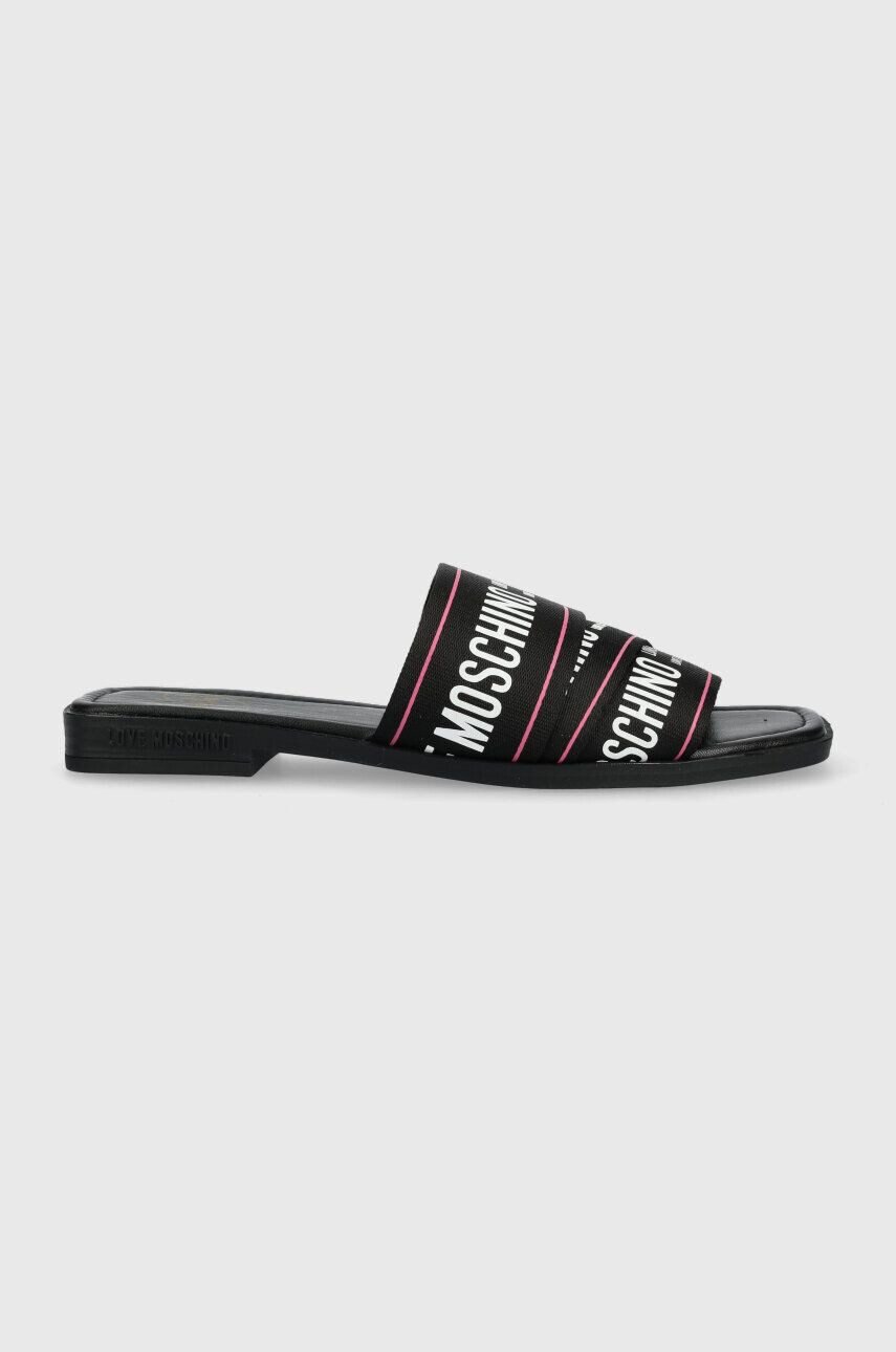 Love Moschino papuci femei culoarea negru JA28412G0GIX600A - Pled.ro