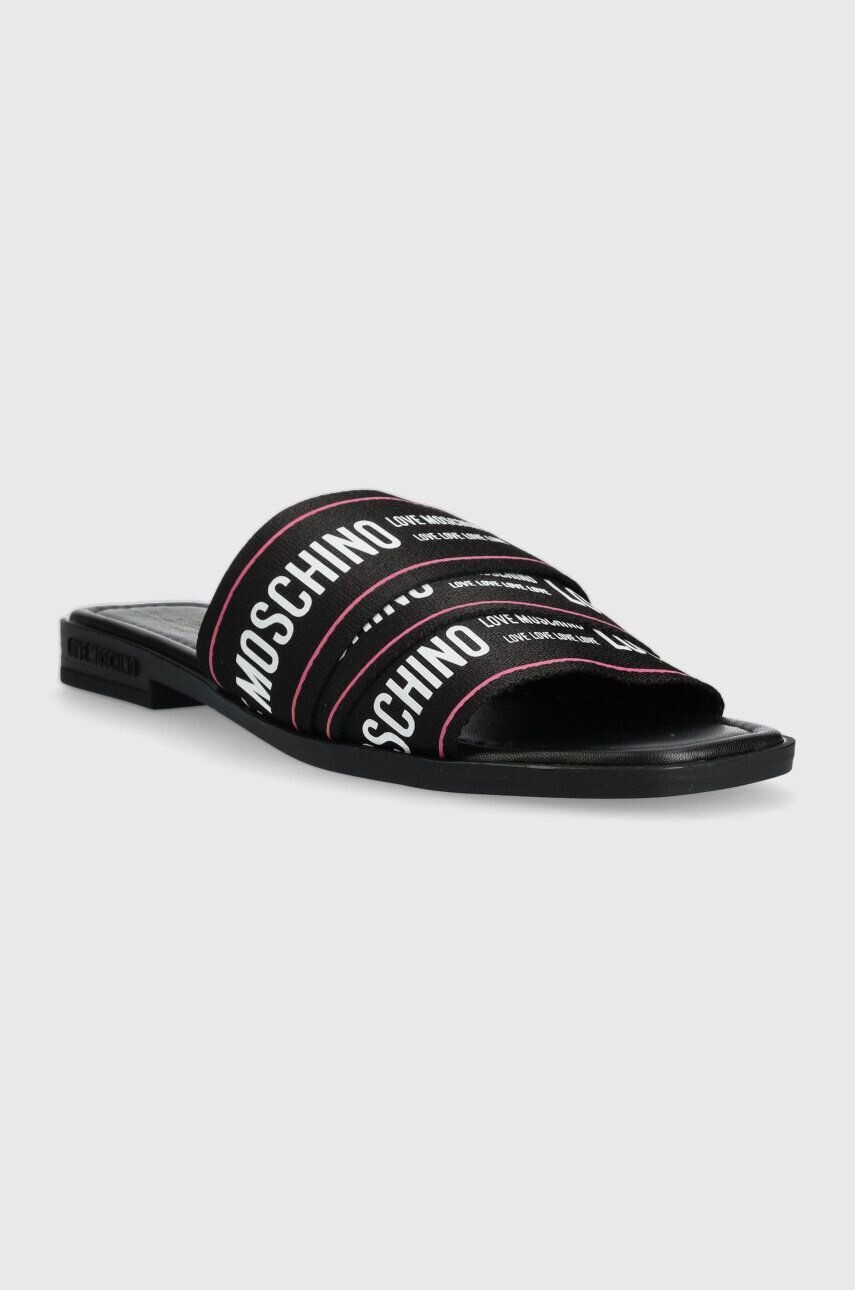 Love Moschino papuci femei culoarea negru JA28412G0GIX600A - Pled.ro