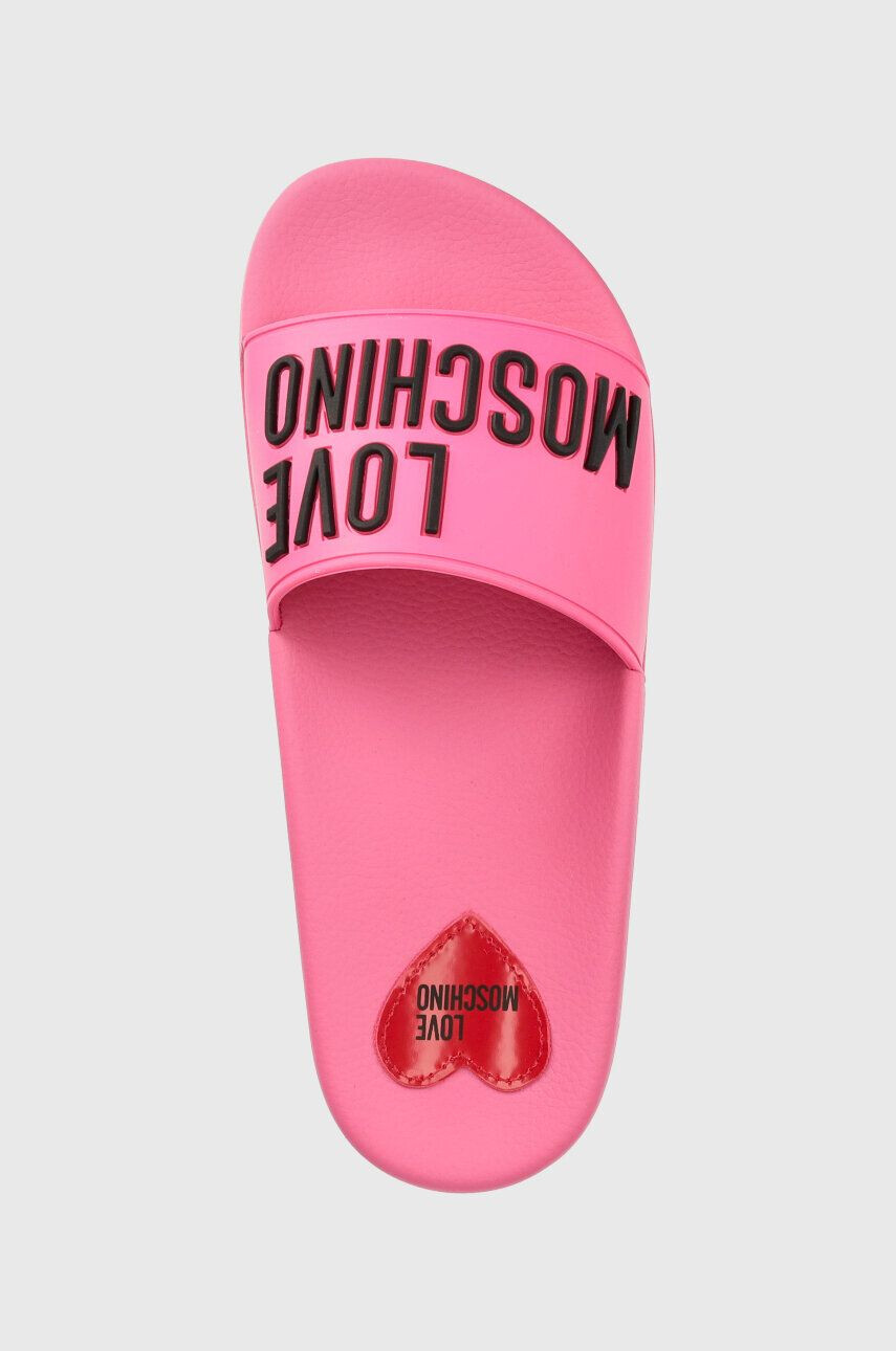 Love Moschino papuci Sabotd Pool 25 femei culoarea roz JA28052G1G - Pled.ro