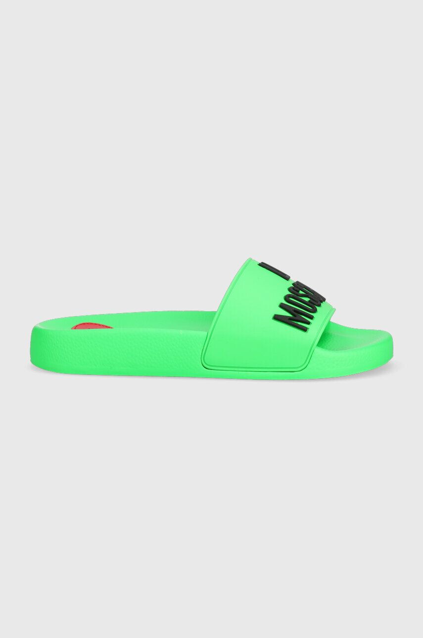 Love Moschino papuci Sabotd Pool 25 femei culoarea verde JA28052G1G - Pled.ro