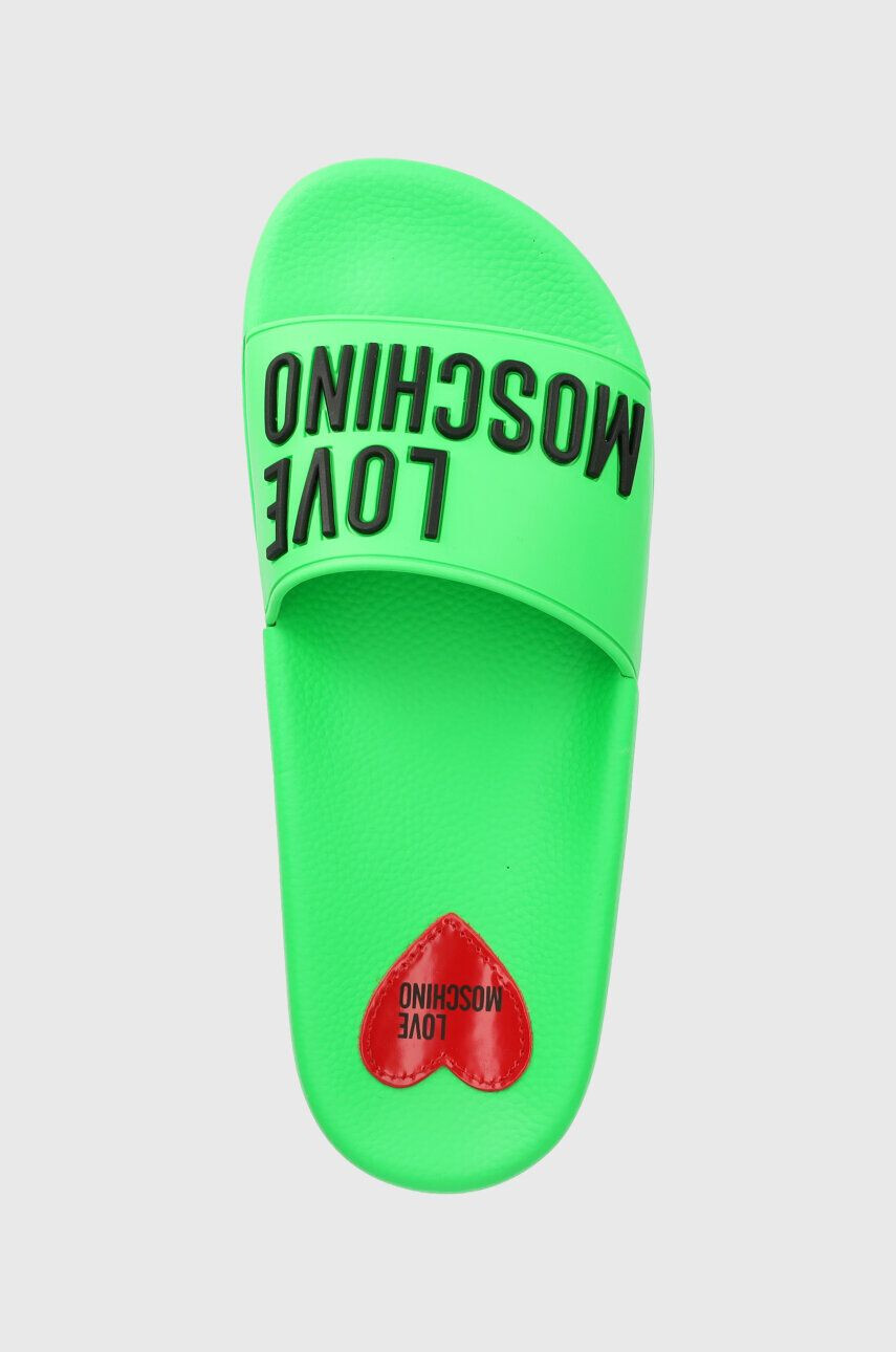 Love Moschino papuci Sabotd Pool 25 femei culoarea verde JA28052G1G - Pled.ro