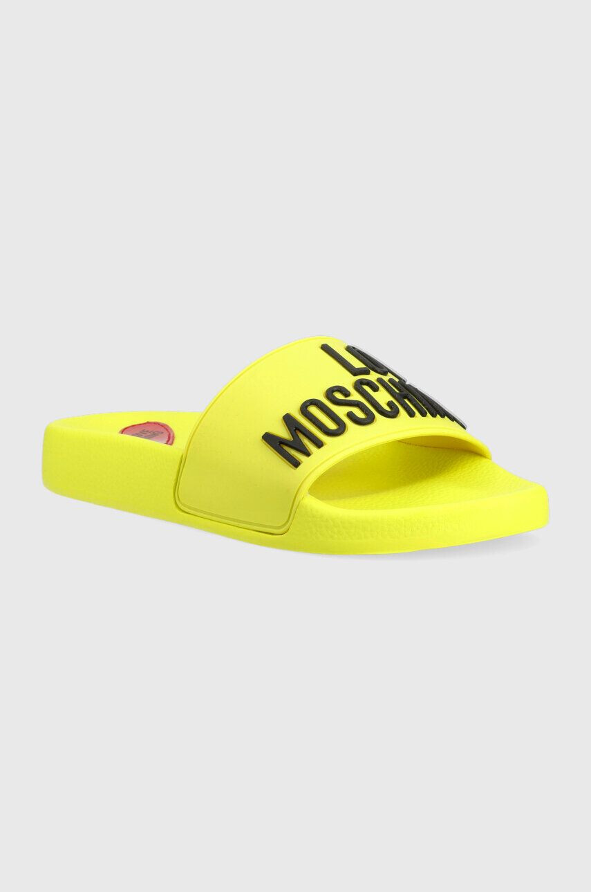 Love Moschino papuci Sabotd Pool 25 femei culoarea galben JA28052G1G - Pled.ro