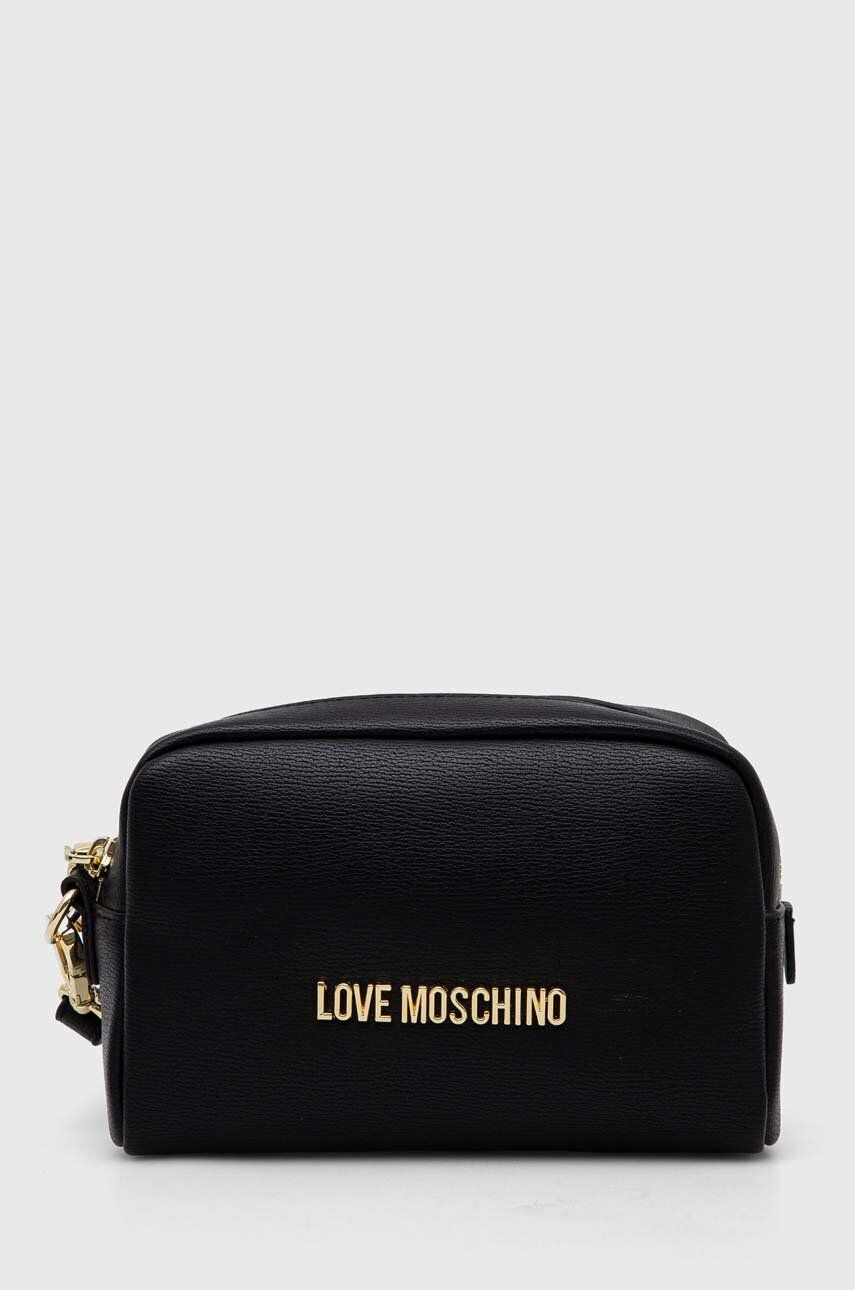 Love Moschino portfard culoarea negru - Pled.ro