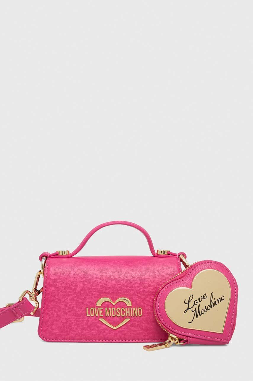 Love Moschino poseta culoarea roz - Pled.ro