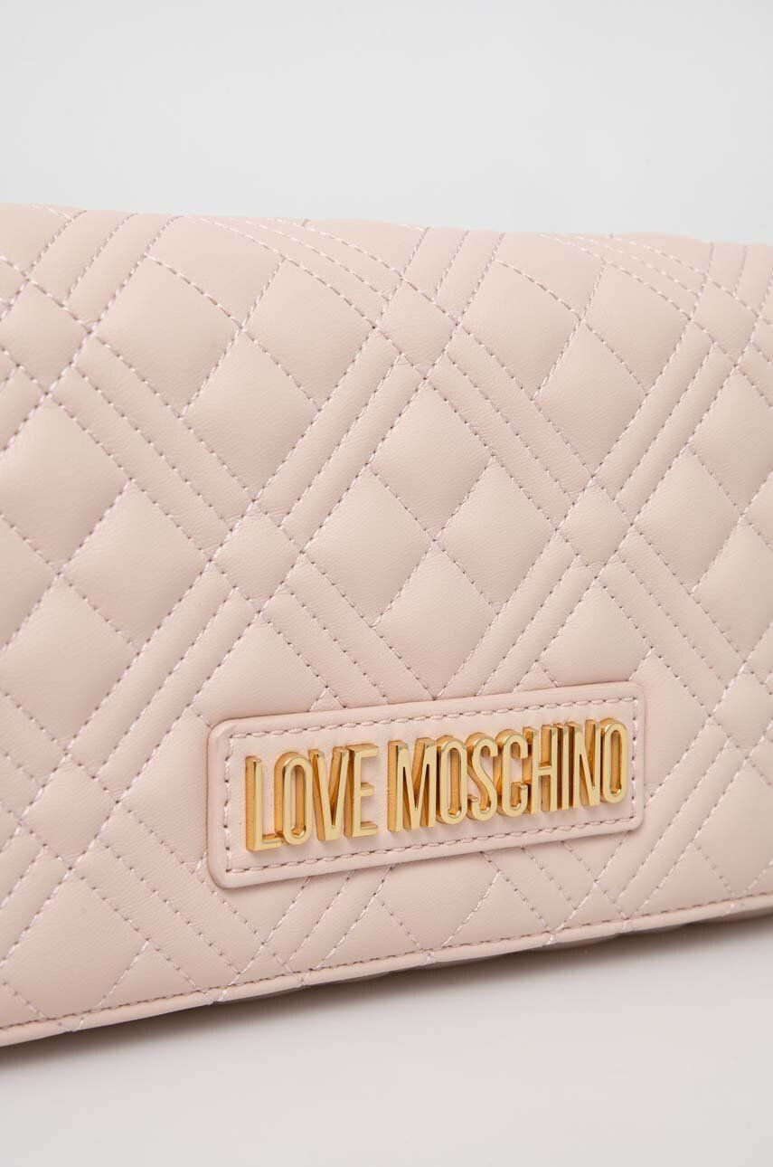 Love Moschino poseta culoarea bej - Pled.ro