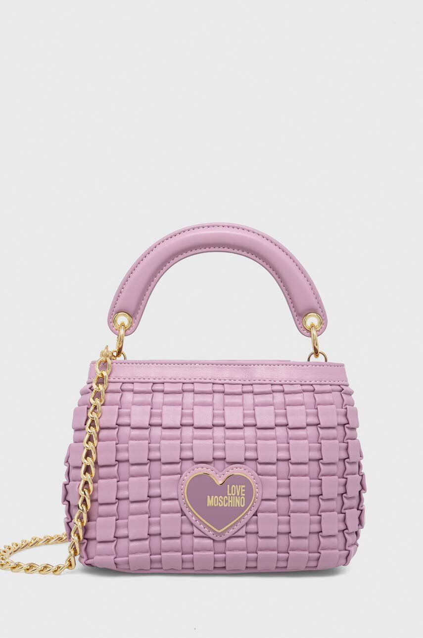 Love Moschino poseta culoarea violet - Pled.ro