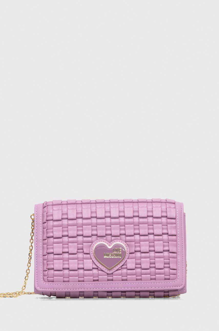 Love Moschino poseta culoarea violet - Pled.ro